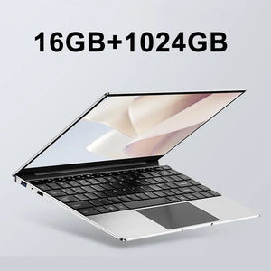 Planet Gates Computer 16GB 1024GB / N3700 14.1" Ultra Slim Laptop 16GB RAM 2TB SSD Intel N3700 Notebook Gamer  1920*1080  Display Office Study Computer PC Windows 11 Pro