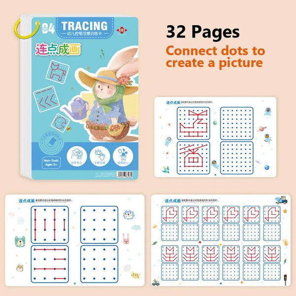 Planet Gates Connect dots Practice Copybook Control Training Book Magical Tracing Workbook Reusable Magic Children Montessori Drawing Education Stationery