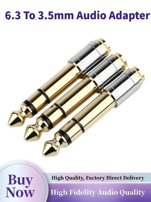 Planet Gates Consumer Electronics Jack 3.5 To 6.35 Audio Adapter 6.5mm To 3.5mm Converters Male Female Connector Headphone Plug 6.3mm 6.5