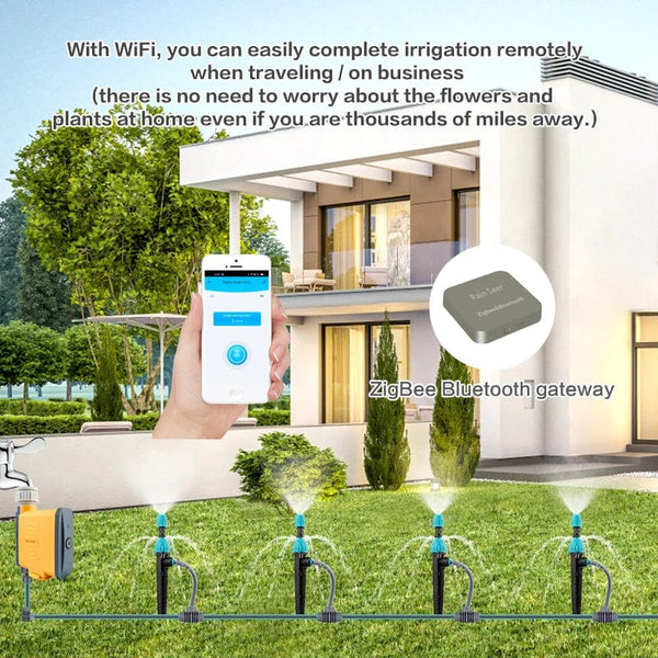 Planet Gates Controller x Gateway / CHINA Rain Seer Tuya Zigbee Garden Home Irrigation Watering Timer WiFi Water Timer Mobile Phone Remote Controller