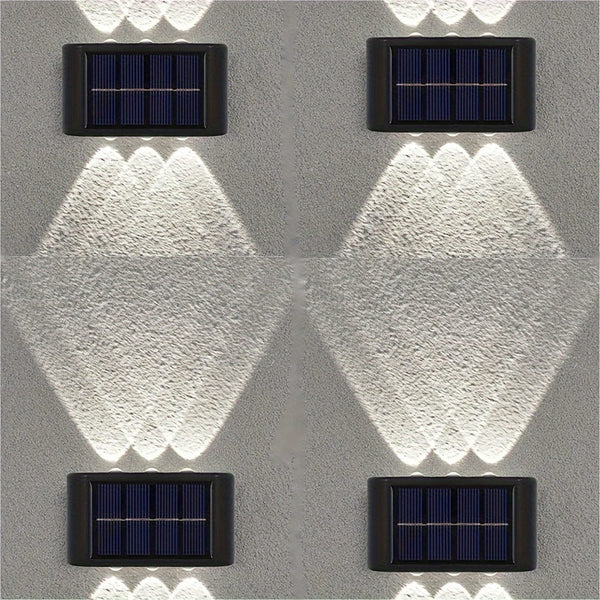Planet Gates Cool White / 4 Pcs Staaricc 6/4/2pcs Solar Wall Light, Outdoor 6 LED Deck Lights, Wall Light,For Courtyard, Street, Fence, Garage, Garden Perfect Decoration