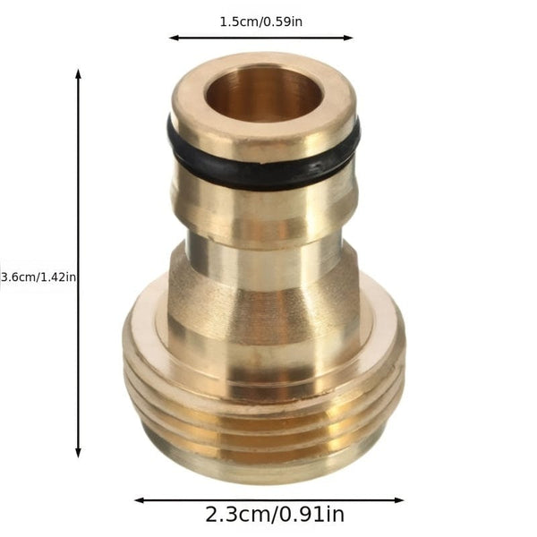 Planet Gates Copper 1pc Brass Quick-Connect Garden Hose Tap Adaptor - Easily Connect Your Water Pipe!