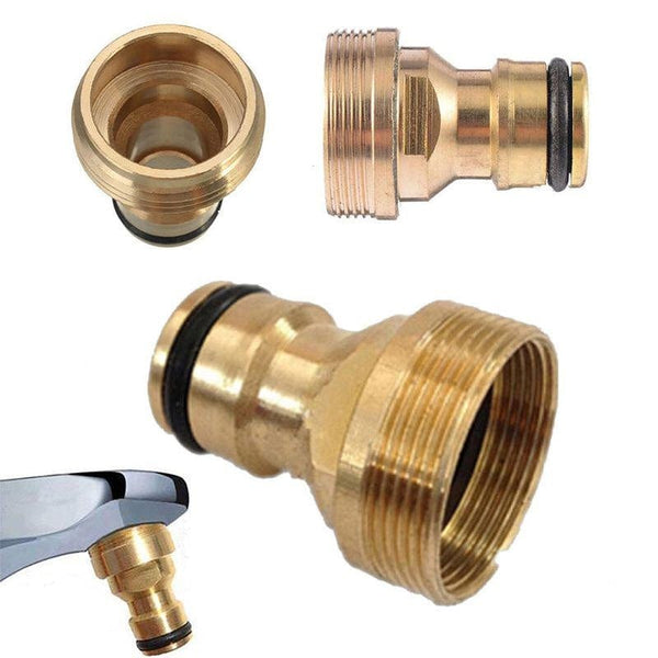 Planet Gates Copper 1pc Brass Quick-Connect Garden Hose Tap Adaptor - Easily Connect Your Water Pipe!