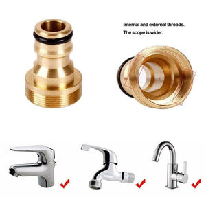 Planet Gates Copper 1pc Brass Quick-Connect Garden Hose Tap Adaptor - Easily Connect Your Water Pipe!
