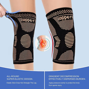 Planet Gates Copper Knee Brace Knee Support Compression Sleeves Knee Pads for Sport,Meniscus Tear,ACL,Arthritis,Joint Pain Relief,Working Out