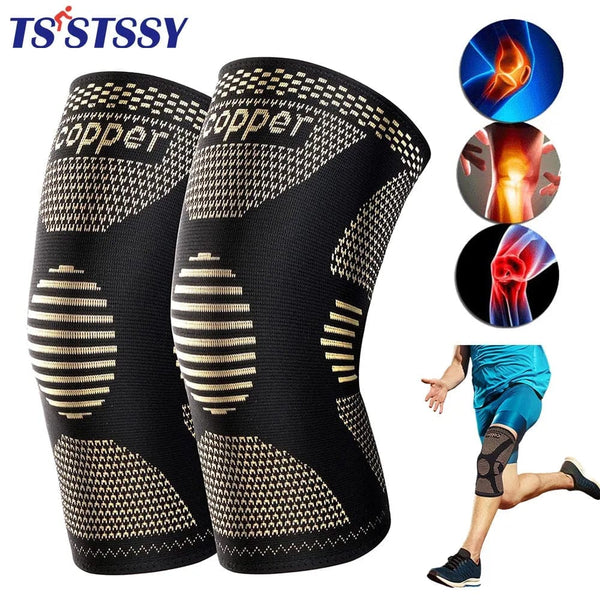 Planet Gates Copper Knee Brace Knee Support Compression Sleeves Knee Pads for Sport,Meniscus Tear,ACL,Arthritis,Joint Pain Relief,Working Out