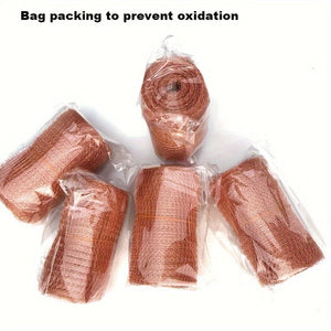 Planet Gates Copper Mesh, Rodent Proof, Sturdy Pure Copper Filled Wire Mesh, Gap Copper Clog Filled Fabric, Prevent Snails For Protecting Plants