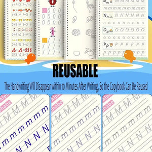 Planet Gates Copy Book Magic Practice Children's Book Reusable Free Wipe Children's Toys Writing Stickers English Copy Book Practice Parent