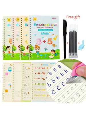 Planet Gates Copy Book Magic Practice Children's Book Reusable Free Wipe Children's Toys Writing Stickers English Copy Book Practice Parent