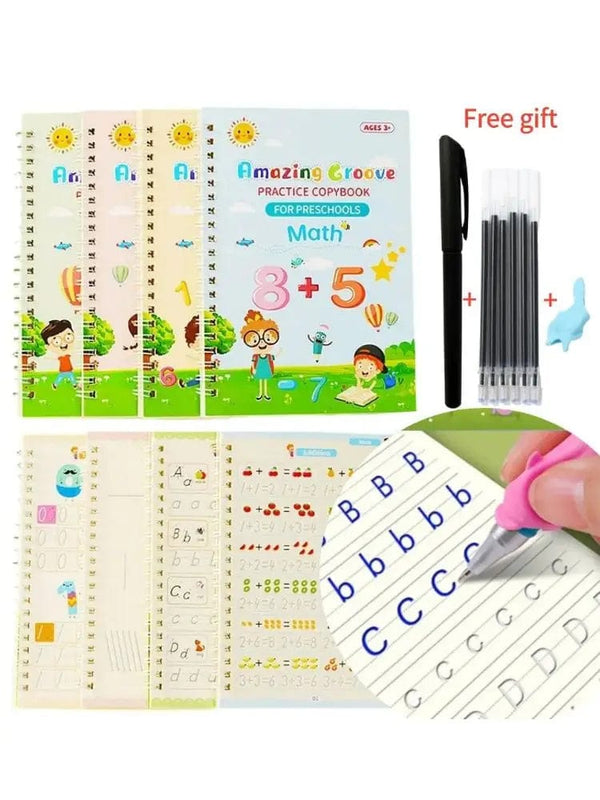Planet Gates Copy Book Magic Practice Children's Book Reusable Free Wipe Children's Toys Writing Stickers English Copy Book Practice Parent