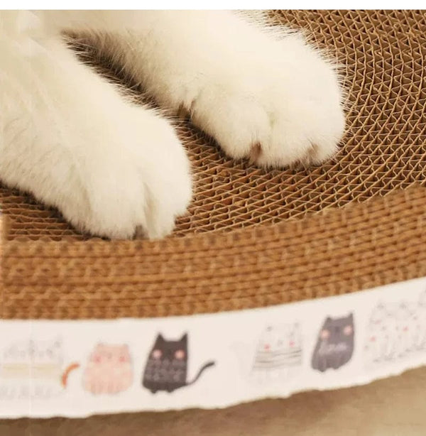 Planet Gates Corrugated Cat Scratcher Cat Scrapers Round Oval Grinding Claw Toys for Cats Wear-Resistant Cat Bed Nest Cat Accessories