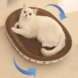 Planet Gates Corrugated Cat Scratcher Cat Scrapers Round Oval Grinding Claw Toys for Cats Wear-Resistant Cat Bed Nest Cat Accessories