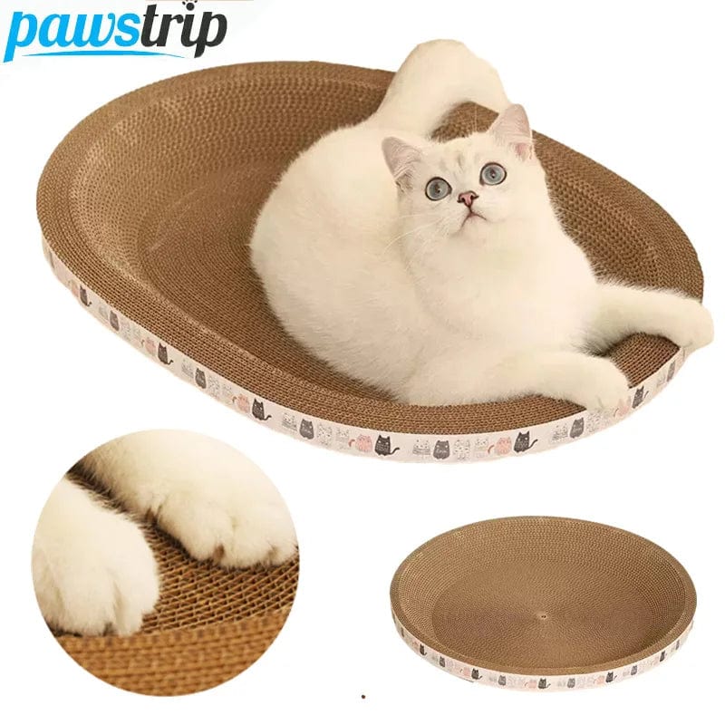 Planet Gates Corrugated Cat Scratcher Cat Scrapers Round Oval Grinding Claw Toys for Cats Wear-Resistant Cat Bed Nest Cat Accessories