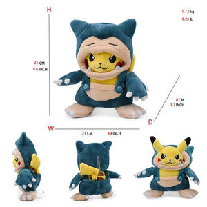 Planet Gates Cos Eevee Pikachu Cosplay Plush Toys Charizard Peluche Lucario Stuffed Animal Doll Collectible Gift,Cartoon 20-30CM