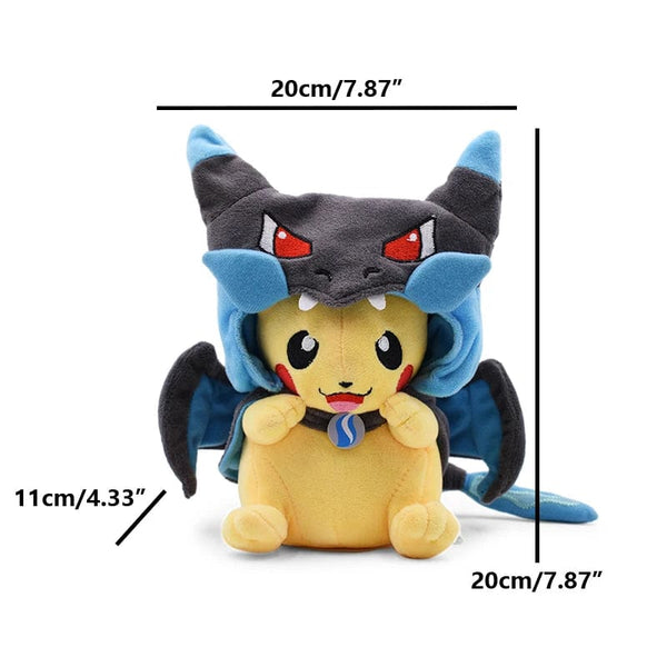 Planet Gates Cos Eevee Pikachu Cosplay Plush Toys Charizard Peluche Lucario Stuffed Animal Doll Collectible Gift,Cartoon 20-30CM