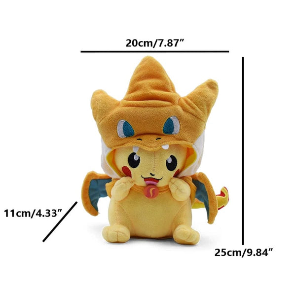 Planet Gates Cos Eevee Pikachu Cosplay Plush Toys Charizard Peluche Lucario Stuffed Animal Doll Collectible Gift,Cartoon 20-30CM
