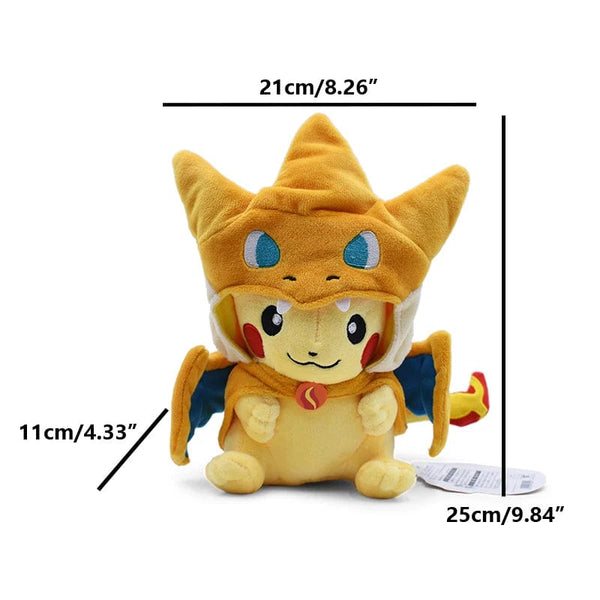 Planet Gates Cos Eevee Pikachu Cosplay Plush Toys Charizard Peluche Lucario Stuffed Animal Doll Collectible Gift,Cartoon 20-30CM