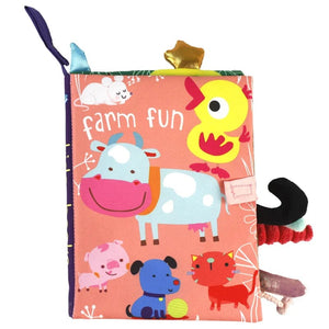 Planet Gates Cow 0-36M Baby Early Learning Toy Tail Cloth Book Parent-child Interactive Sound Paper Puzzle Cloth Book Rattle