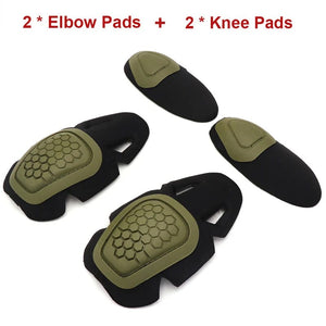 Planet Gates COYOCO Military Tactical Dragon Armor g4 Frog Suit Knee Support Pads & Elbow Brace Paintball Airsoft Kneepads Interpolated Set