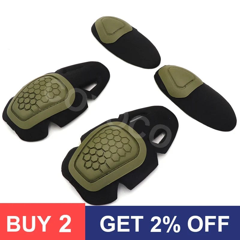 Planet Gates COYOCO Military Tactical Dragon Armor g4 Frog Suit Knee Support Pads & Elbow Brace Paintball Airsoft Kneepads Interpolated Set