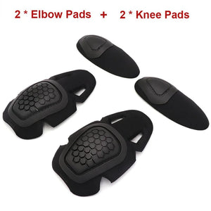 Planet Gates COYOCO Military Tactical Dragon Armor g4 Frog Suit Knee Support Pads & Elbow Brace Paintball Airsoft Kneepads Interpolated Set