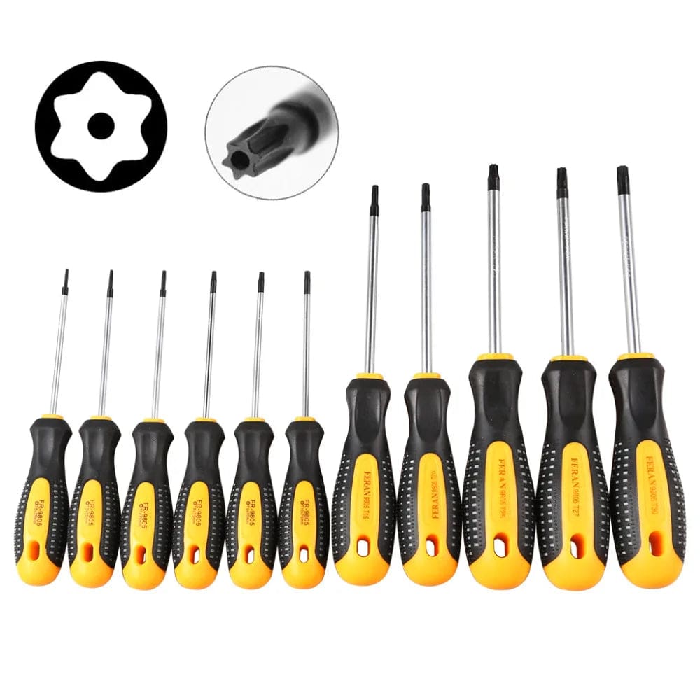 Planet Gates CR-V Security Hole Torx Screwdriver Combination Set Magnetic Screw Driver Bit T5-t30 Kit For Telephone Computer Repair Hand Tool