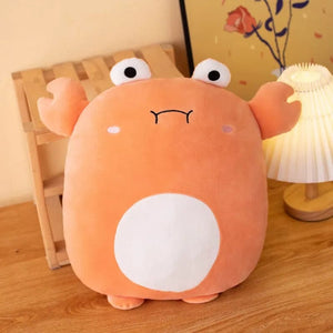 Planet Gates Crab / 40cm 40cm Cuddly Squishy Penguin Pig Rabbit Panda Crab Kawaii Zoo Animal Plush Pillow Soft Plushie Peluche Doll Kids Birthday Gift