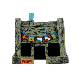 Planet Gates Crab Restaurant Cute Aquarium Resin Castle Fish Tank Decorations Castle Tower Ornaments Fish Tank Hiding Cave Aquarium Accessories Decoration