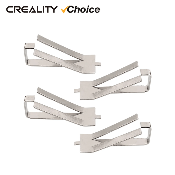 Planet Gates Creality 4PCS 3D Printer Parts Stainless Steel Glass Heated Bed Clips Clamp Holder Heatbed Clip For Ender 3 V2 Ender3 Pro CR-10S