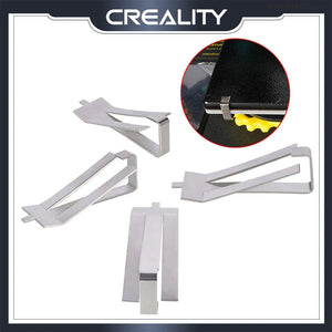 Planet Gates Creality 4PCS 3D Printer Parts Stainless Steel Glass Heated Bed Clips Clamp Holder Heatbed Clip For Ender 3 V2 Ender3 Pro CR-10S