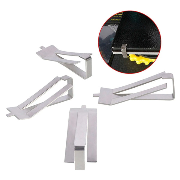 Planet Gates Creality 4PCS 3D Printer Parts Stainless Steel Glass Heated Bed Clips Clamp Holder Heatbed Clip For Ender 3 V2 Ender3 Pro CR-10S