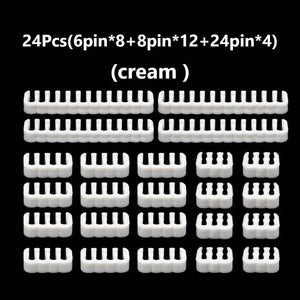 Planet Gates Cream 24PCS / CHINA 24Pcs/Set Cable Comb Clamp Cables Clip Organizer ATX 24Pin CPU 8Pin 6Pin Computer Wire Management Clip Sleeved Cable Manager