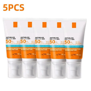 Planet Gates CREAM 50ml 5PCS Set Face Sunscreen SPF 50+ Invisible Fluid/Hydrating Cream Light Non Greasy Broad Spectrum Sunscreen For Dry To Normal Skin