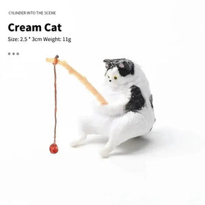 Planet Gates cream pussy Creative Aquarium Decoration 8 Style Small Fishing Cat Aquarium Accessories Landscaping Ornament Fish Tank Accessories Diy