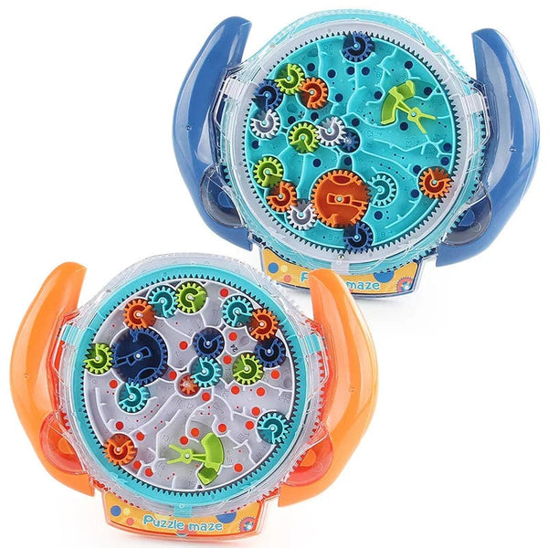 Planet Gates Creative 3D Puzzle Funny Gear Labyrinth Disk Gear Balance Ball Maze Wheel Dish IQ Puzzle Educational ABS Toys For Kids