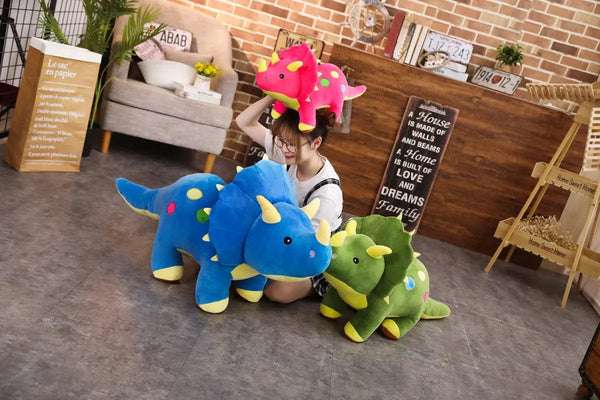 Planet Gates Creative Big Plush Soft Triceratops Stegosaurus Plush Toy Dinosaur Doll Stuffed Toy Kids Dinosaurs Toy Birthday Gifts