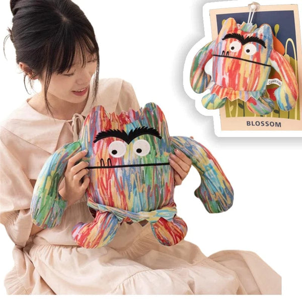Planet Gates Creative Colorful Monster Throw Pillow Dolls Stuffed Toys Super Soft Office Chair Cushion Home Decor Girls Kids Birthday Gifts