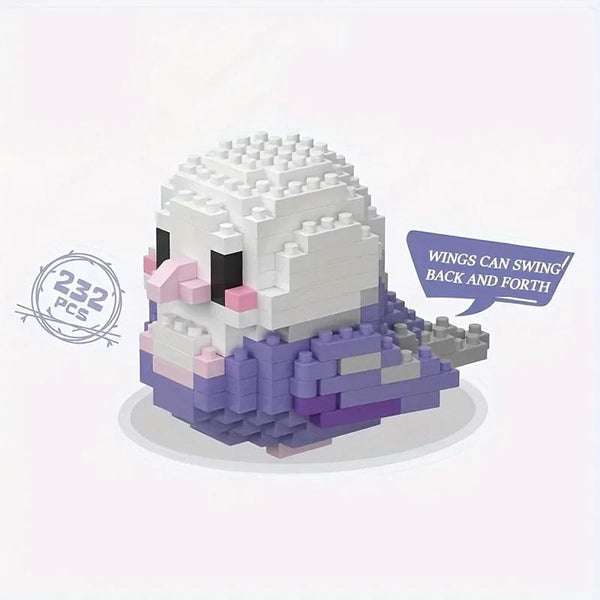 Planet Gates Creative DIY Cartoon Cute Birds, Parrots, Sparrows, Animal Building Blocks, Bird Assembly Model Toys, Home Decoration Gifts