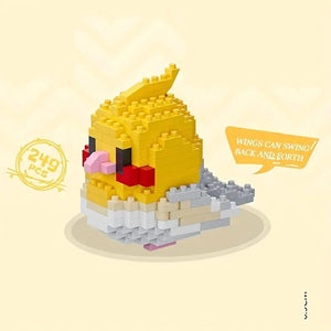 Planet Gates Creative DIY Cartoon Cute Birds, Parrots, Sparrows, Animal Building Blocks, Bird Assembly Model Toys, Home Decoration Gifts