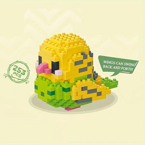 Planet Gates Creative DIY Cartoon Cute Birds, Parrots, Sparrows, Animal Building Blocks, Bird Assembly Model Toys, Home Decoration Gifts