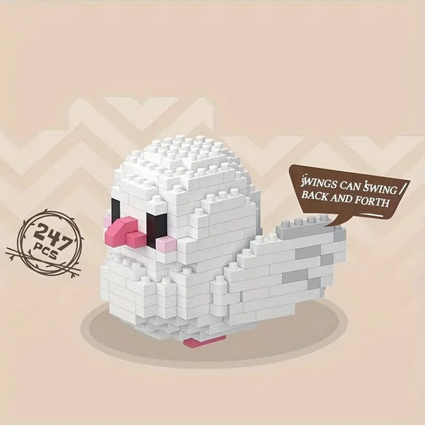 Planet Gates Creative DIY Cartoon Cute Birds, Parrots, Sparrows, Animal Building Blocks, Bird Assembly Model Toys, Home Decoration Gifts