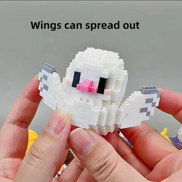 Planet Gates Creative DIY Cartoon Cute Birds, Parrots, Sparrows, Animal Building Blocks, Bird Assembly Model Toys, Home Decoration Gifts