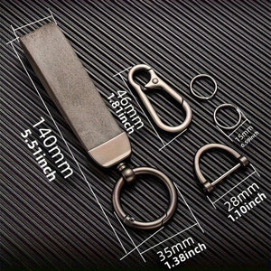 Planet Gates Creative Simple Fashion Keychain Pendant Cool Key Chain Ring Hand Rope Bag Ornament High-end Retro PU Leather Keychain Hanging Buckle Key Accessories