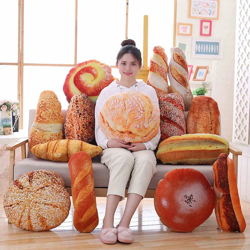 Planet Gates Creative Simulational Plush Bread Burger Shape Pillow Funny Food Nap Pillow And Cushion Kids Toy Birthday Gift 50cm/55cm