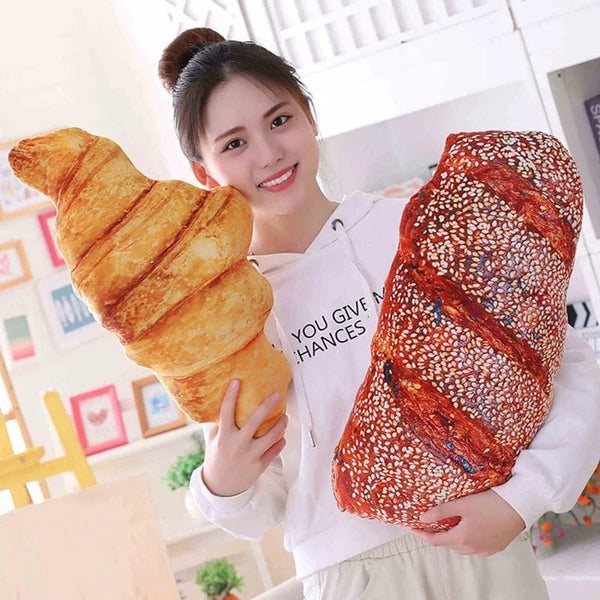 Planet Gates Creative Simulational Plush Bread Burger Shape Pillow Funny Food Nap Pillow And Cushion Kids Toy Birthday Gift 50cm/55cm