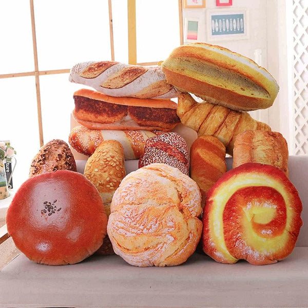 Planet Gates Creative Simulational Plush Bread Burger Shape Pillow Funny Food Nap Pillow And Cushion Kids Toy Birthday Gift 50cm/55cm
