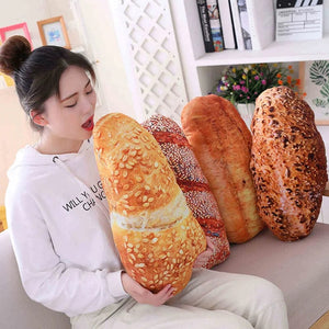 Planet Gates Creative Simulational Plush Bread Burger Shape Pillow Funny Food Nap Pillow And Cushion Kids Toy Birthday Gift 50cm/55cm