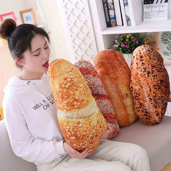 Planet Gates Creative Simulational Plush Bread Burger Shape Pillow Funny Food Nap Pillow And Cushion Kids Toy Birthday Gift 50cm/55cm