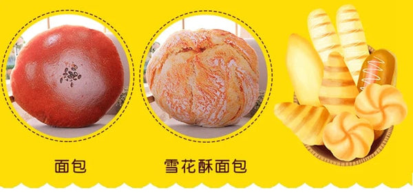Planet Gates Creative Simulational Plush Bread Burger Shape Pillow Funny Food Nap Pillow And Cushion Kids Toy Birthday Gift 50cm/55cm