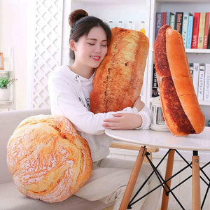Planet Gates Creative Simulational Plush Bread Burger Shape Pillow Funny Food Nap Pillow And Cushion Kids Toy Birthday Gift 50cm/55cm